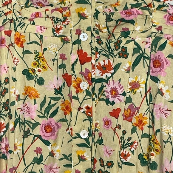 Bali ELF dress midi florall sz small rayon handmadee - Picture 3 of 7